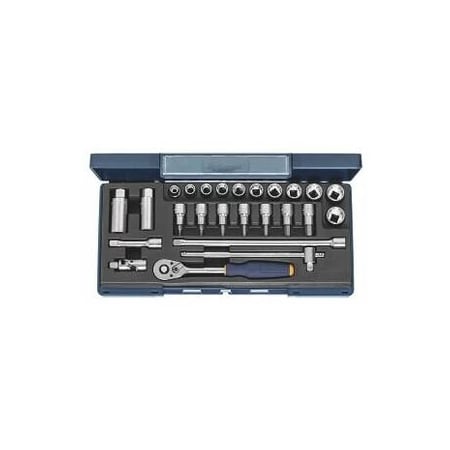Garant 25 Pc 3/8 inch Drive Socket Set, 12 pt, 8 mm to 19 mm 634312 12